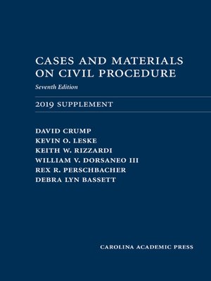 cover image of Cases and Materials on Civil Procedure
